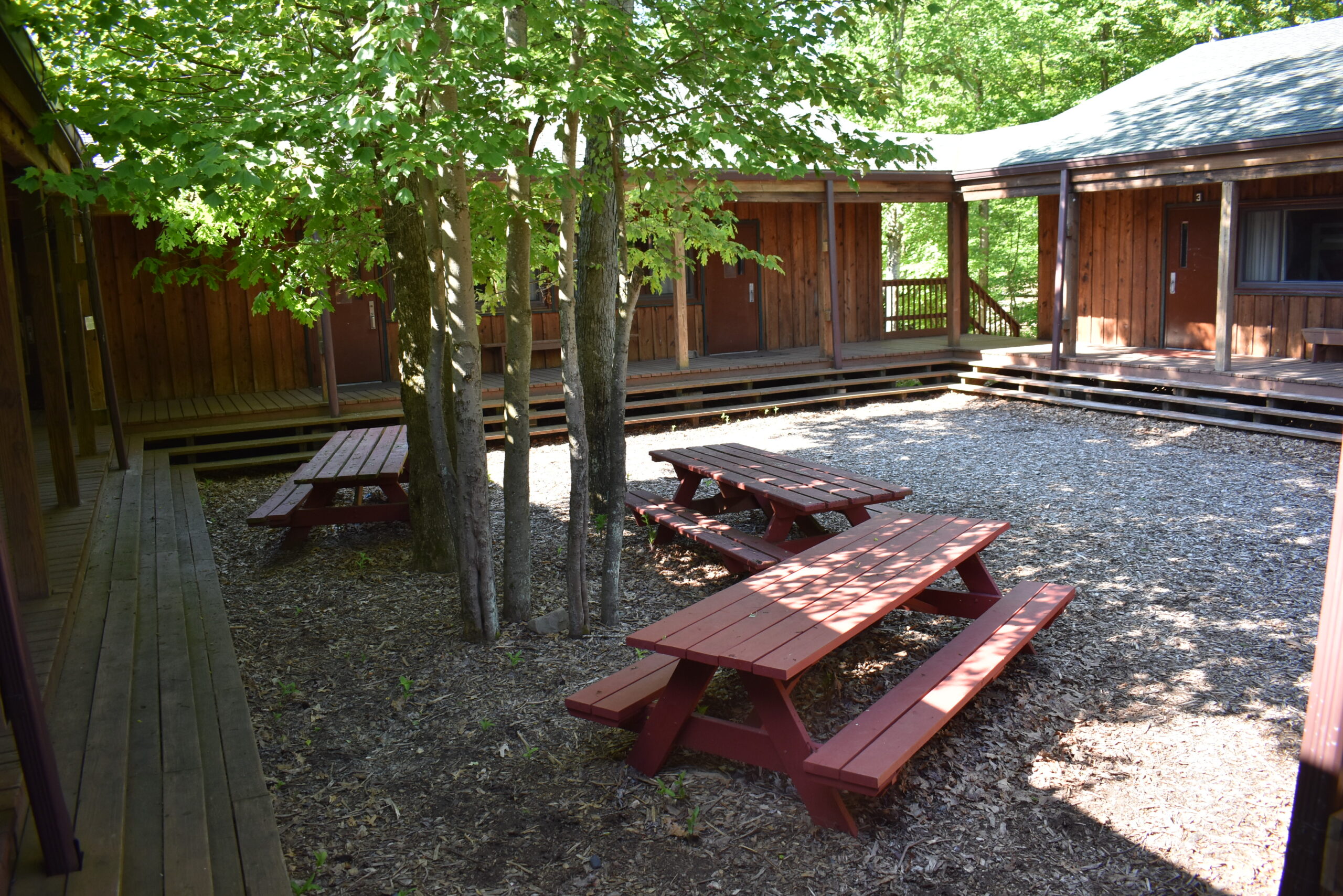 Courtyard and Retreat Center Cabin Exteriors